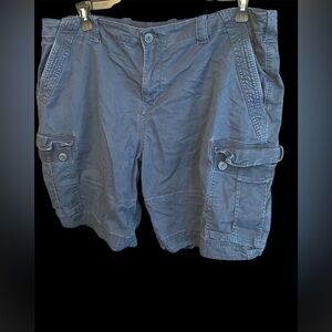 Men's Blue Cargo Shorts Size 42 Waist